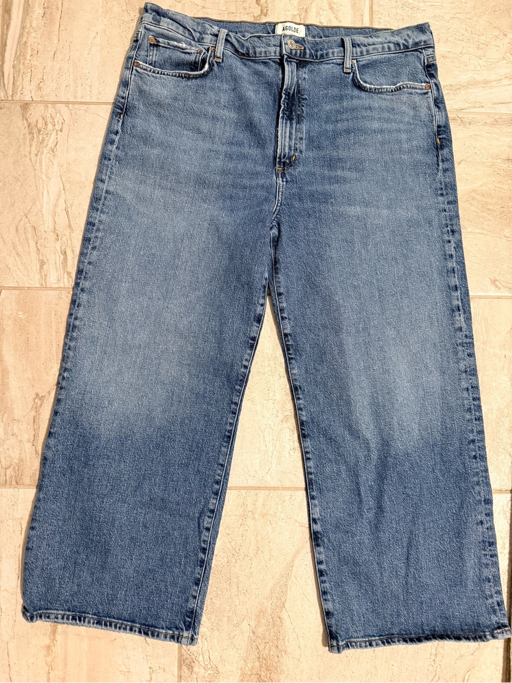 AGOLDE Harper Crop Women’s Jeans in River // Sz 34 - Picture 2 of 6